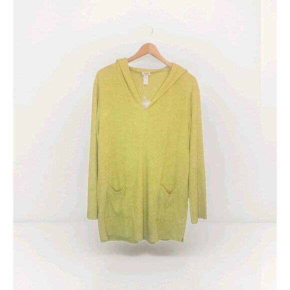 Andie Swim The Hoodie Dress Women's Size Small Honeysuckle Terry Lounge Cover-Up - Picture 1 of 16